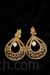 Teardrop shape antique earrings with pearl drops
