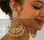 Designer jhoomar style Kundan and pearls earrings