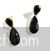 Black onyx stone drop earrings
