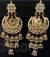 Kundan chandbali earrings with jhumka drops