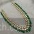 Vilandi Kundan 2 layered long necklace with green drops