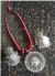 Threaded German silver Ganesha Necklace and Jhumkas