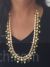 Kundan, pearls and green beads long necklace set