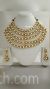Stylish Vilandi Kundan layered bridal shoulder necklace and earrings set