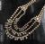 Mid length 3 layered Kundan necklace with white pearl drops