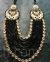 Black onyx beads multilayered Kundan necklace