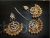 Golden drops simple artificial Kundan maang tikka, earrings set