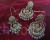 Trendy Kundan chandbali earrings and tikka with pearl drops