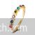 Crystal bracelet - Multi-color and golden