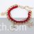 Trendy crown and bow charms bracelet - Maroon