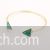 Triangular turquoise stone bangle bracelet