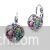 Colorful button earrings - Silver