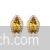 Elegant crystal stud earrings - Rhinestone - yellow