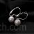 Simple pearl earrings - Silver