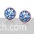 Simple CZ crystal stud earrings - Blue