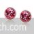 Simple CZ crystal stud earrings - Red