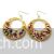 Shiny gold bead earrings 