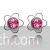 Pink star crystal earrings