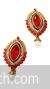 Traditional earrings - red