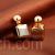 Double sided square stud earrings
