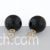 Double-trouble Ball stud earrings - Black