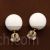 Double-trouble Ball stud earrings - White