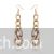 Golden acrylic chain earrings - long