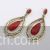 Red droplet earrings