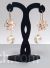 Double side crystal and pearl earring