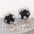 Gorgeous square double trouble earrings - black