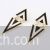 Black and white geometric triangle earrings