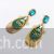 Green long earrings