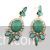 Green oval shaped gemstone earrings