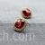 Red Austrian crystal square stud earrings
