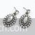 Oval white stone earrings