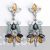 Multi-coloured gemstone earrings