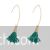 Bohemian sea green fringe earrings