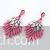 Pink Bohemian style earrings