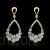 Rhinestone drop design earrings