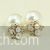 Designer pearl double side earrings