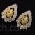 Champagne crystal and rhinestone stud earrings