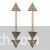 Metal Chain & triangle Decorated Tassel Earrings