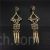Studded golden tassel earrings