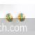 Golden with blue stone stud earrings