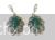 Bottle green oxidized earrings