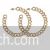 Huge golden chain design hoop earrings