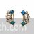 Gemstones decorated stud earrings