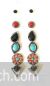 Bohemian stud earrings set (6 pairs)