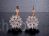 Rose gold plated cubic zirconia flower earrings