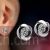 Silver plated simple stud earrings